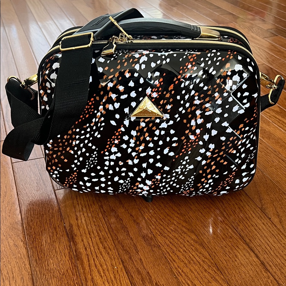 Stylish Black and Orange Cosmetic Bag